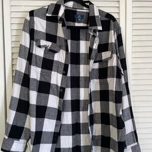 George Black and White Casual Button Down Shirt